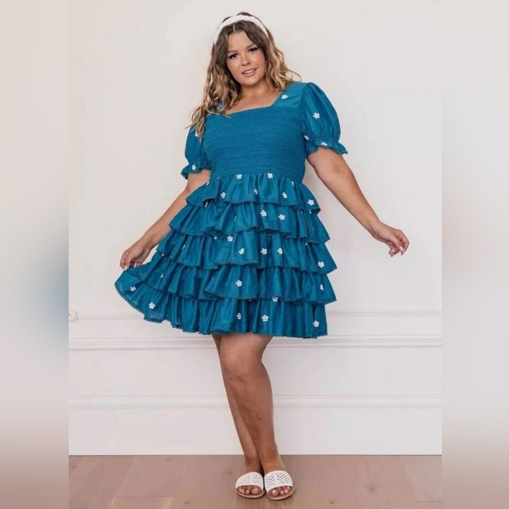 Jessakae Free Spirit dress dark teal 1X
